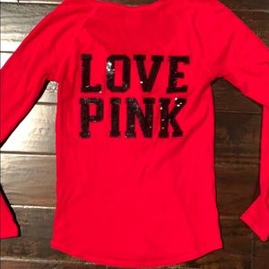 VS PINK thermal button up Henley